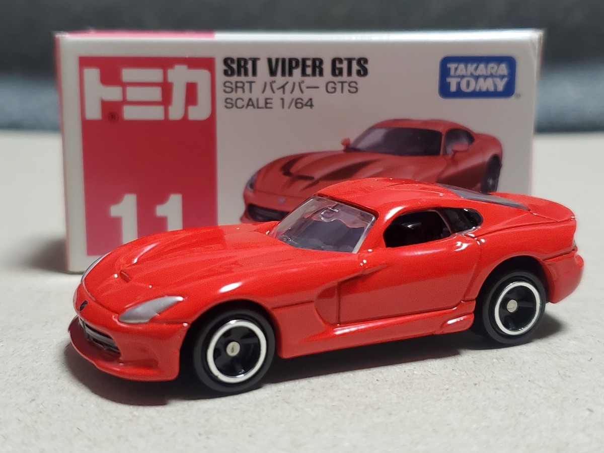 中古美品★トミカ NO.11 SRT バイパー GTS★タカラトミー ミニカーの画像1