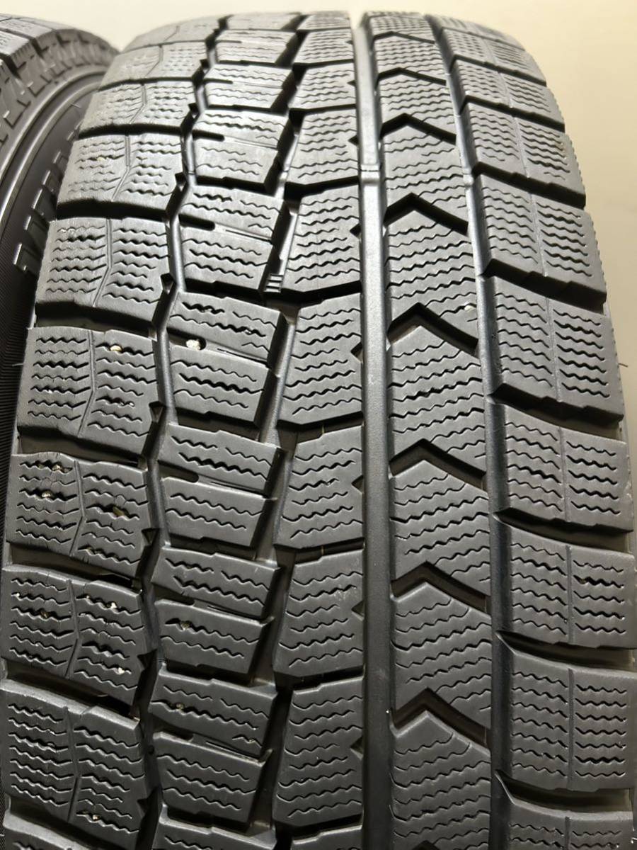 215/60R17 DUNLOP/WINTER MAXX WM02 19年製 ENKEI KE03 17インチ 7J ＋48 114.3 5H スタッドレス バリ山 4本 エスティマ C-HR (南5-E940)_画像9