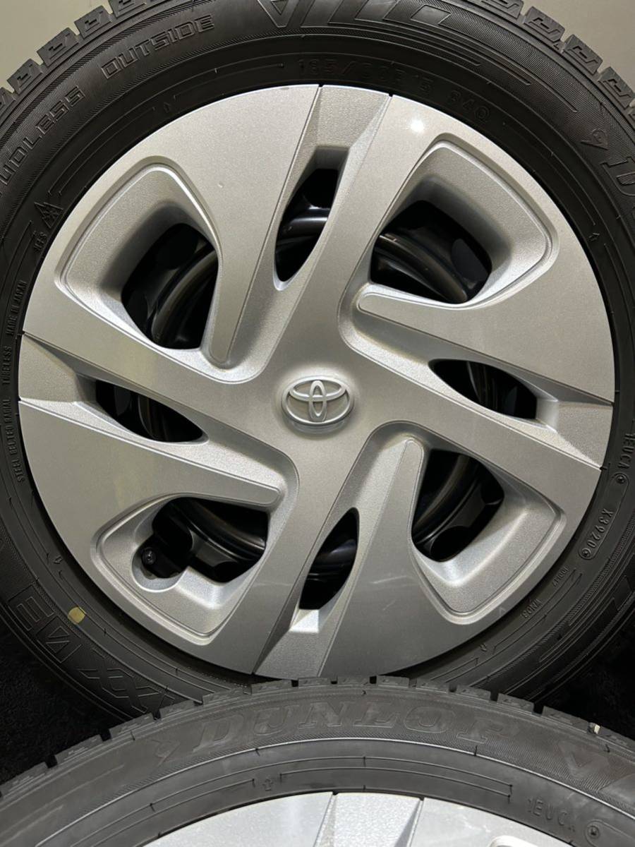 185/60R15 DUNLOP/WINTER MAXX WM03 20年製 トヨタ 170系 シエンタ 純正 スチール 15インチ 5.5J ＋39 100 5H スタッドレス 4本 (南2-E943)_画像2