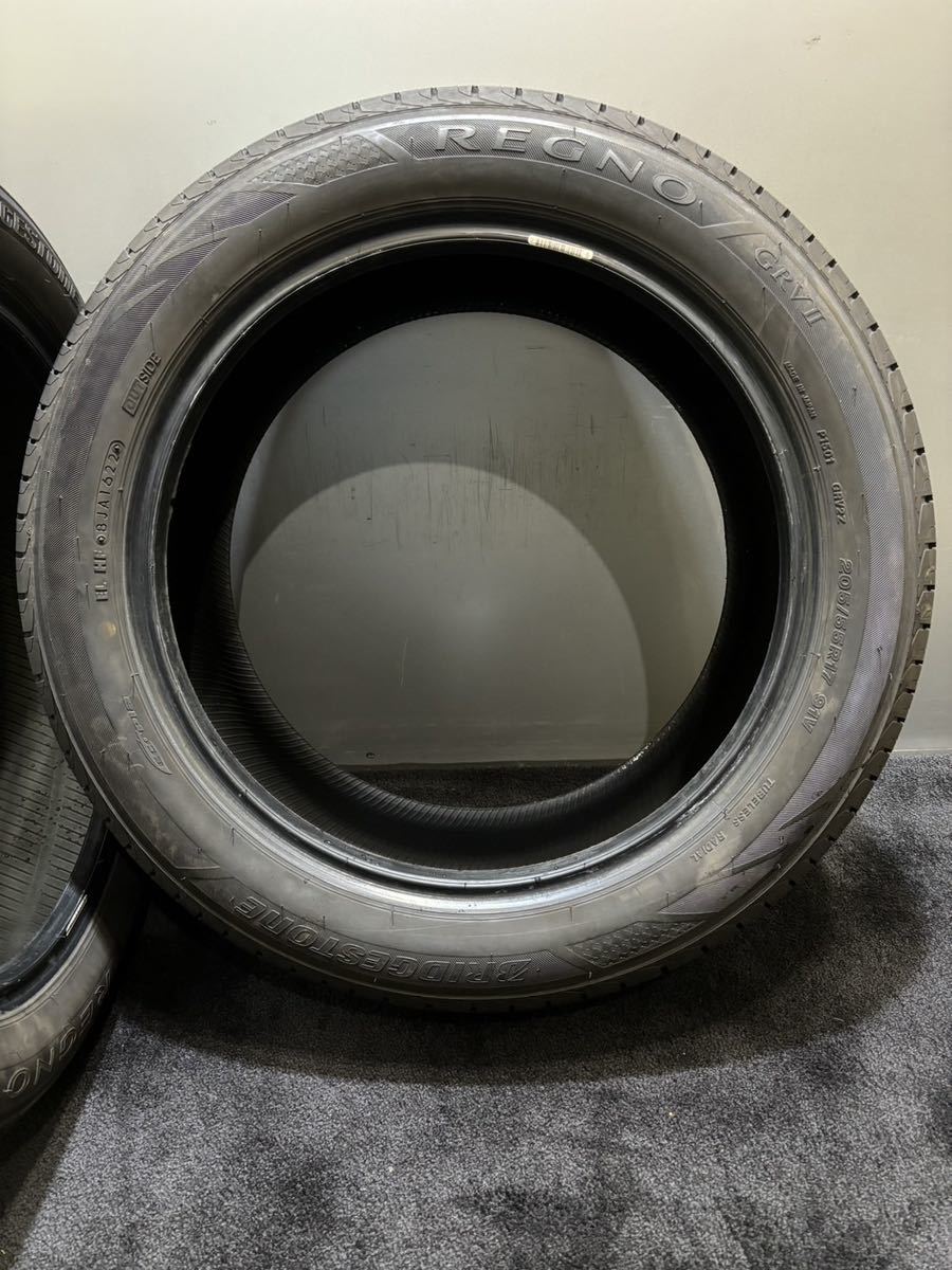 205/55R17 BRIDGESTONE/REGNO GRVⅡ 22年製 夏タイヤ 2本 ブリヂストン レグノ ノア ヴォクシー ステップワゴン (3-F22)_画像6