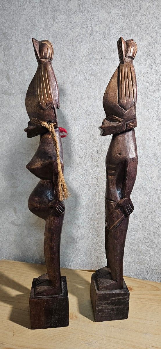 置物 木彫木像 高さ約84.5cm 工芸品 オブジェ インテリア インディアン 木彫り 原住民 インディアン アンティーク インテリア 置物