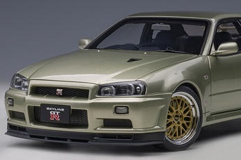 Aa 1/18 R34 GT-R Vスペック II Nru BBS ホイール（ミレニアムジェイド）77405 新品未開封 BNR34 GTR nismo オートアート_画像5