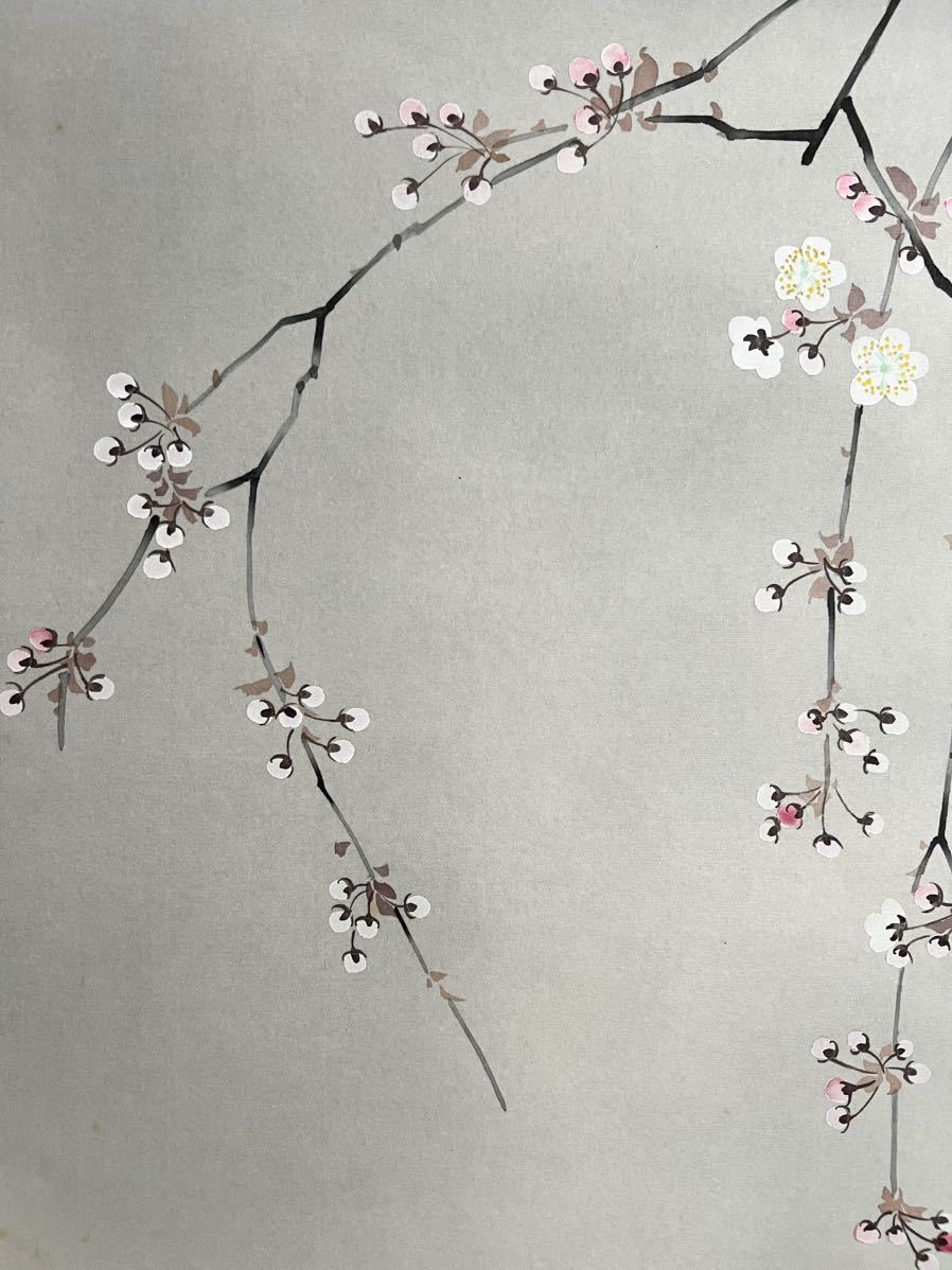 返品不可】 No3763掛軸 古美術 古画 日本画 共箱 絹本 「夜桜 返品不可】 No3763掛軸 古美術 古画 日本画 共箱 絹本 「夜桜