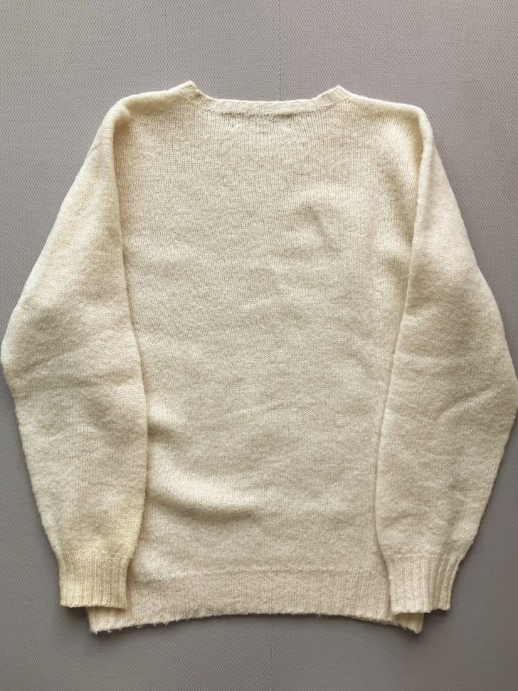 スコットランド製 PETER BLANCE ピーターバランスCREW SWEATER シャギードッグ セーター Lサイズ 程度_画像2