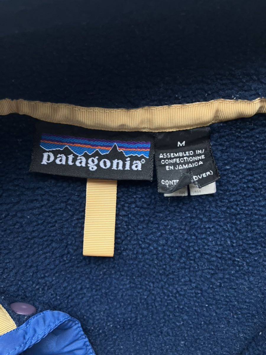 パタゴニア patagonia スナップT フリース M ジャマイカ製 90s ブルー_画像4