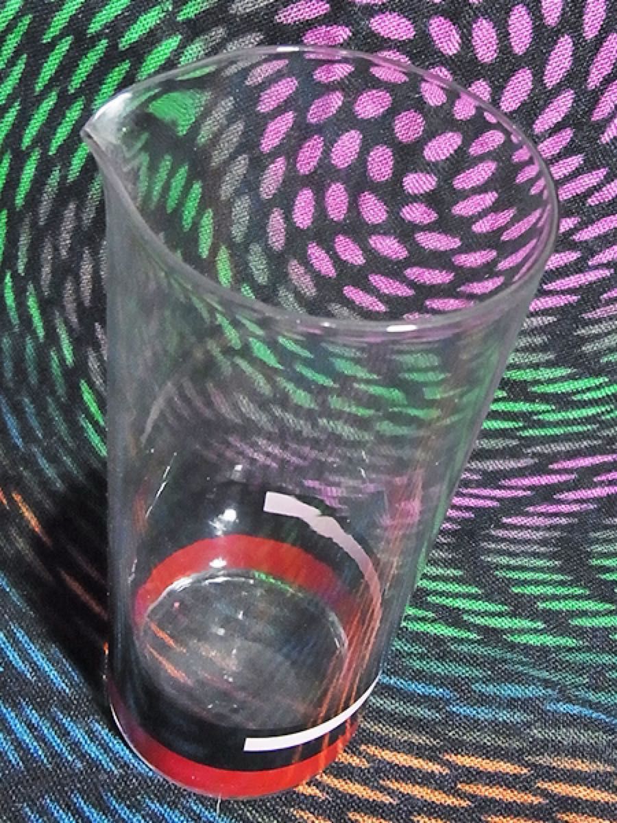 ピエール・カルダン Pierre Cardin デカンタグラス 赤 昭和レトロ 1970年代 70s retro glass