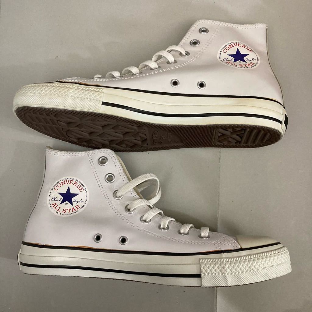 [ new goods unused ] Converse converse leather is ikatto sneakers all Star cord HIGH white white 26.5cm @*