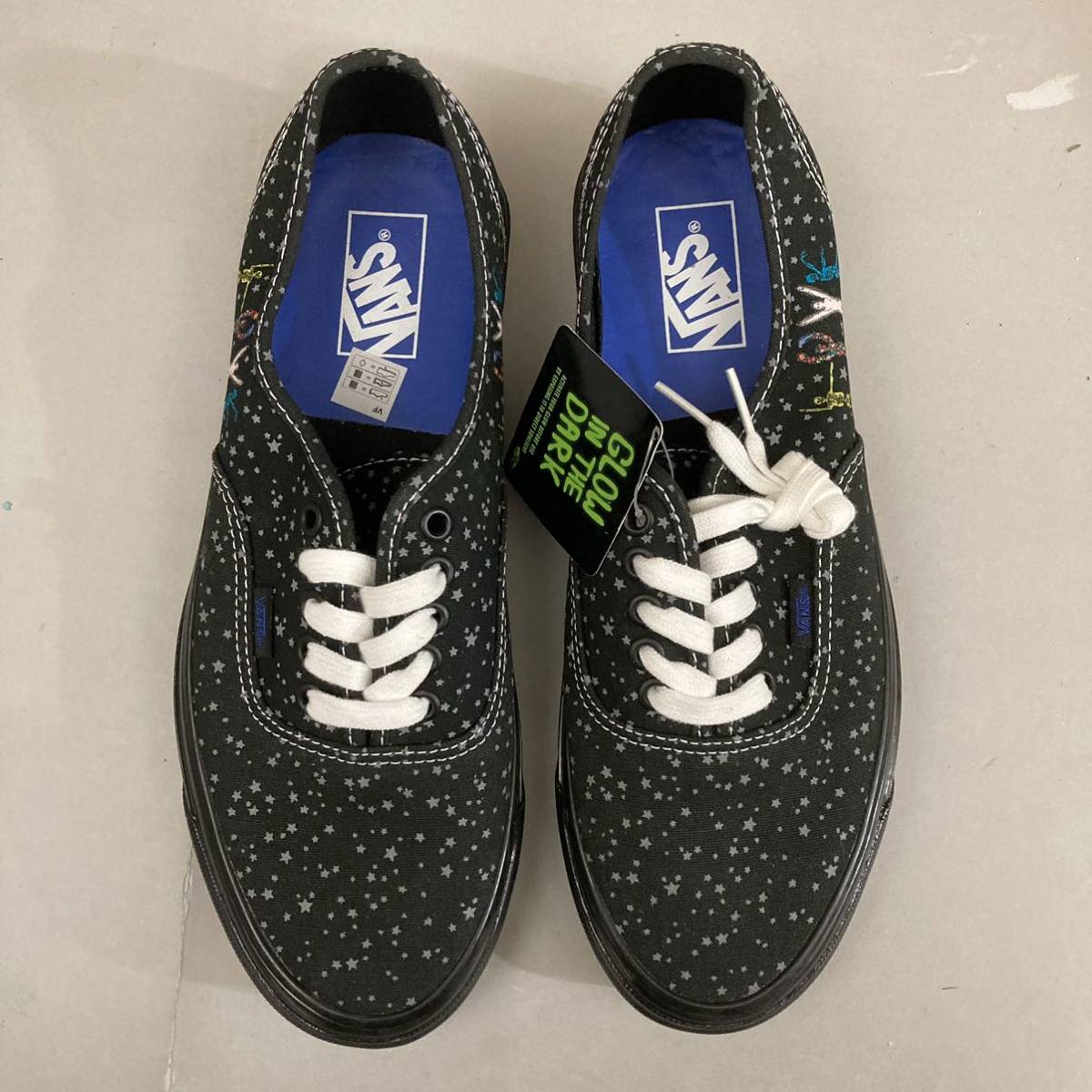 【新品未使用】【タグ付き】バンズ VANS オーセンティック Cosmic/Love 光る GLOW IN THE DARK スニーカー ローカット ブラック 28.0cm @◆の画像2