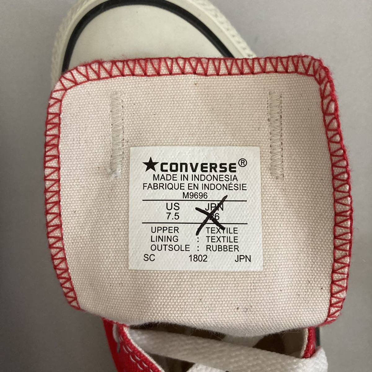 【新品未使用】コンバース CONVERSE ローカット オールスター ALL STAR スニーカー 赤 キャンバス地 LOW 靴 レッド 26.0cm @◆