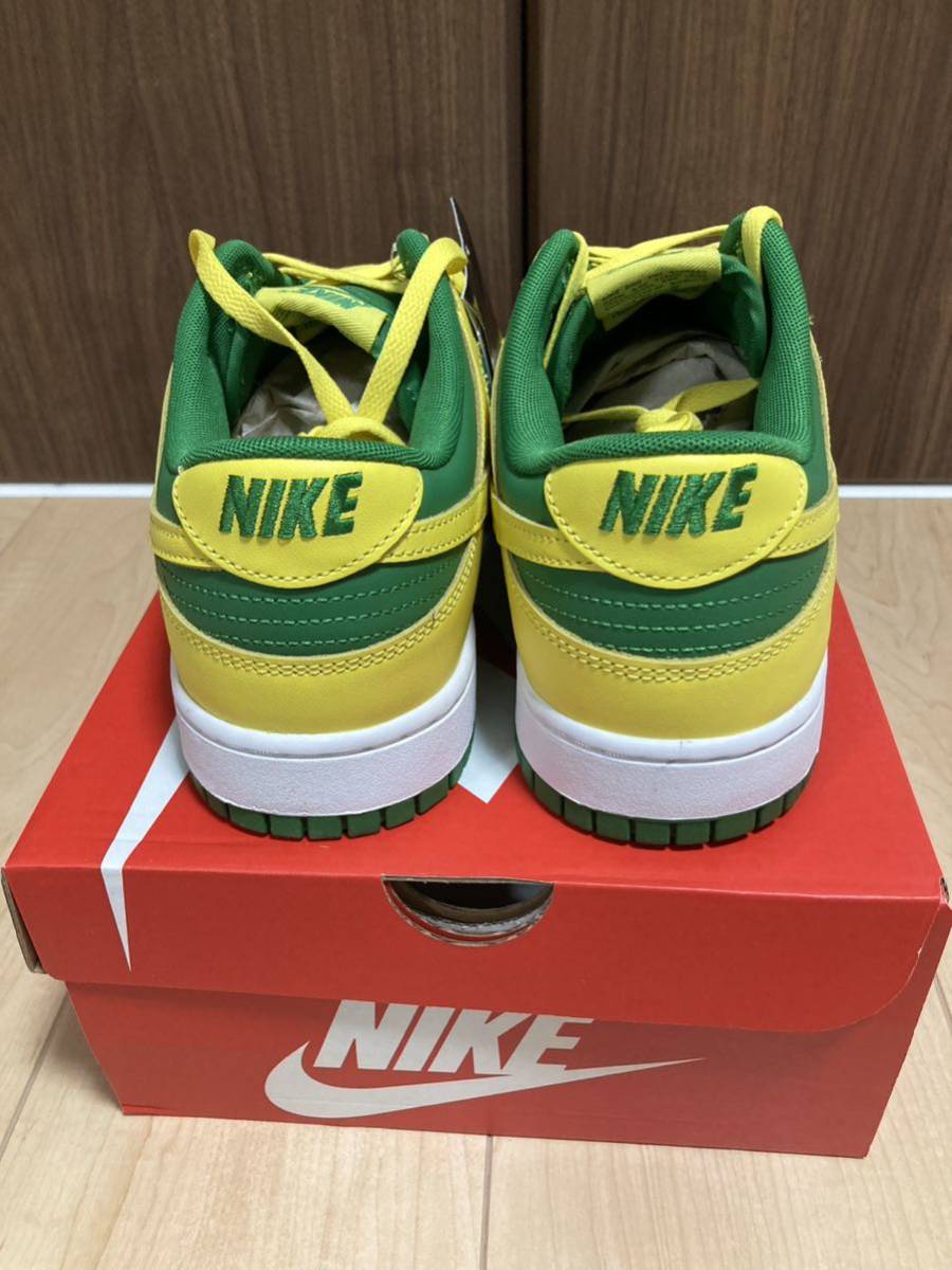 即決送料無料!! 30cm NIKE DUNK LOW "REVERSE BRAZIL" DV0833-300 （アップルグリーン/イエローストライク/ホワイト）