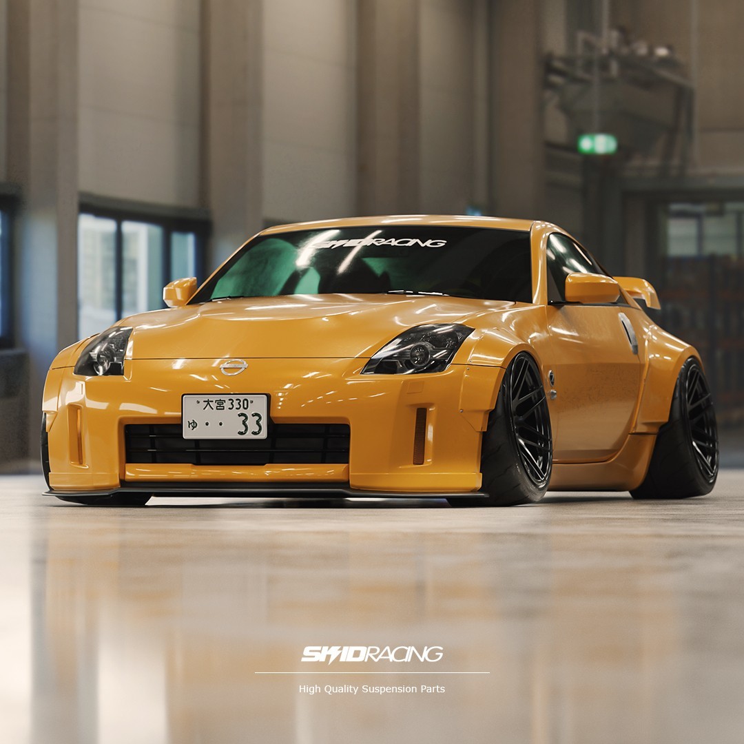 Z33 ワイドフェンダー 前後セット フロント 30ミリ リア 65ミリ ノーマルバンパー対応 スキッドレーシング skidracing :z33fender_画像3