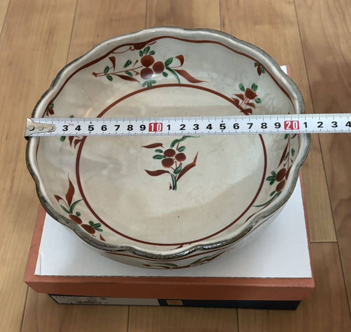 R たち吉 盛鉢　赤絵花文　大皿　お皿　陶器　食器　キッチン_画像8