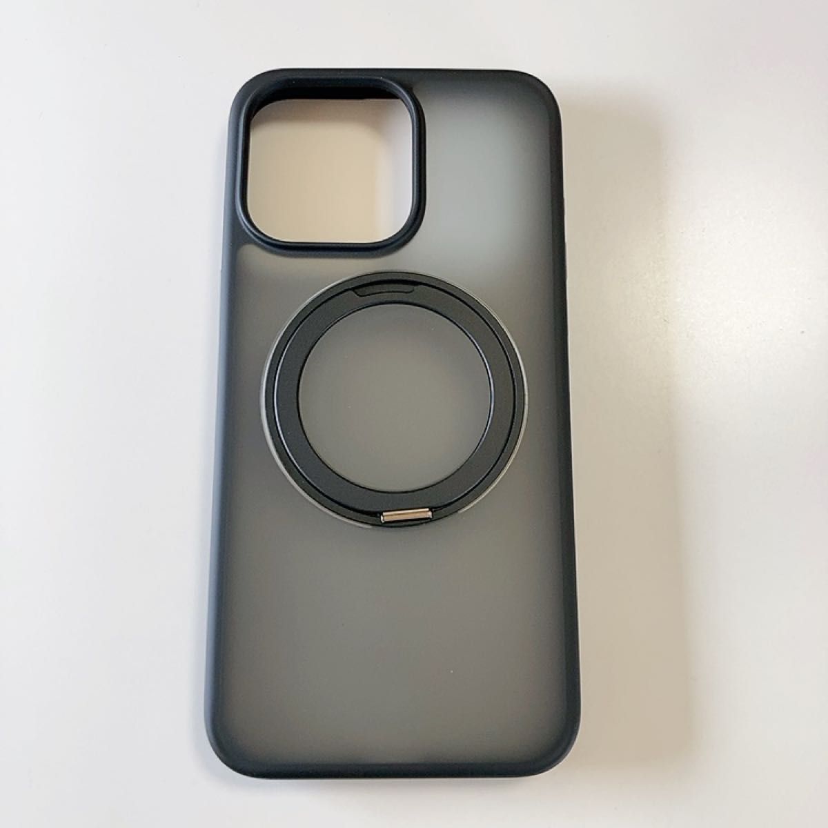 iPhone15 ProMax ケース カバー マグネット ワイヤレス充電 黒 ブラック
