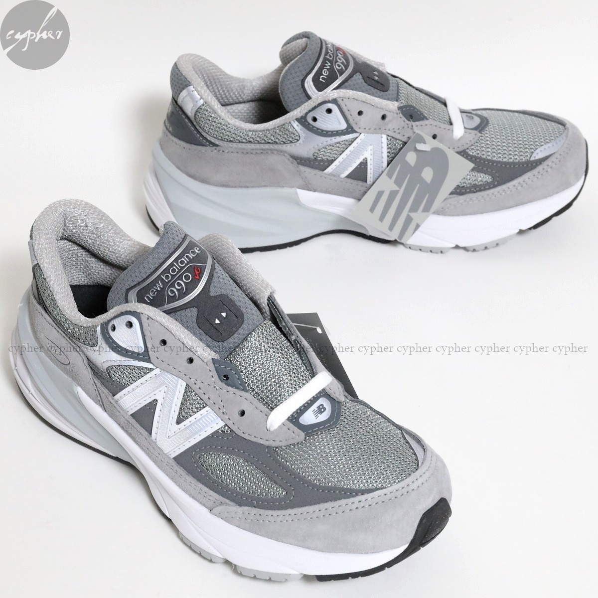 US5.5 22.5cm 新品 USA製 NEW BALANCE W990GL6 グレー ニューバランス W990 GL6 V6 レザー スニーカー アメリカ製 灰 22AW 23SS_画像2