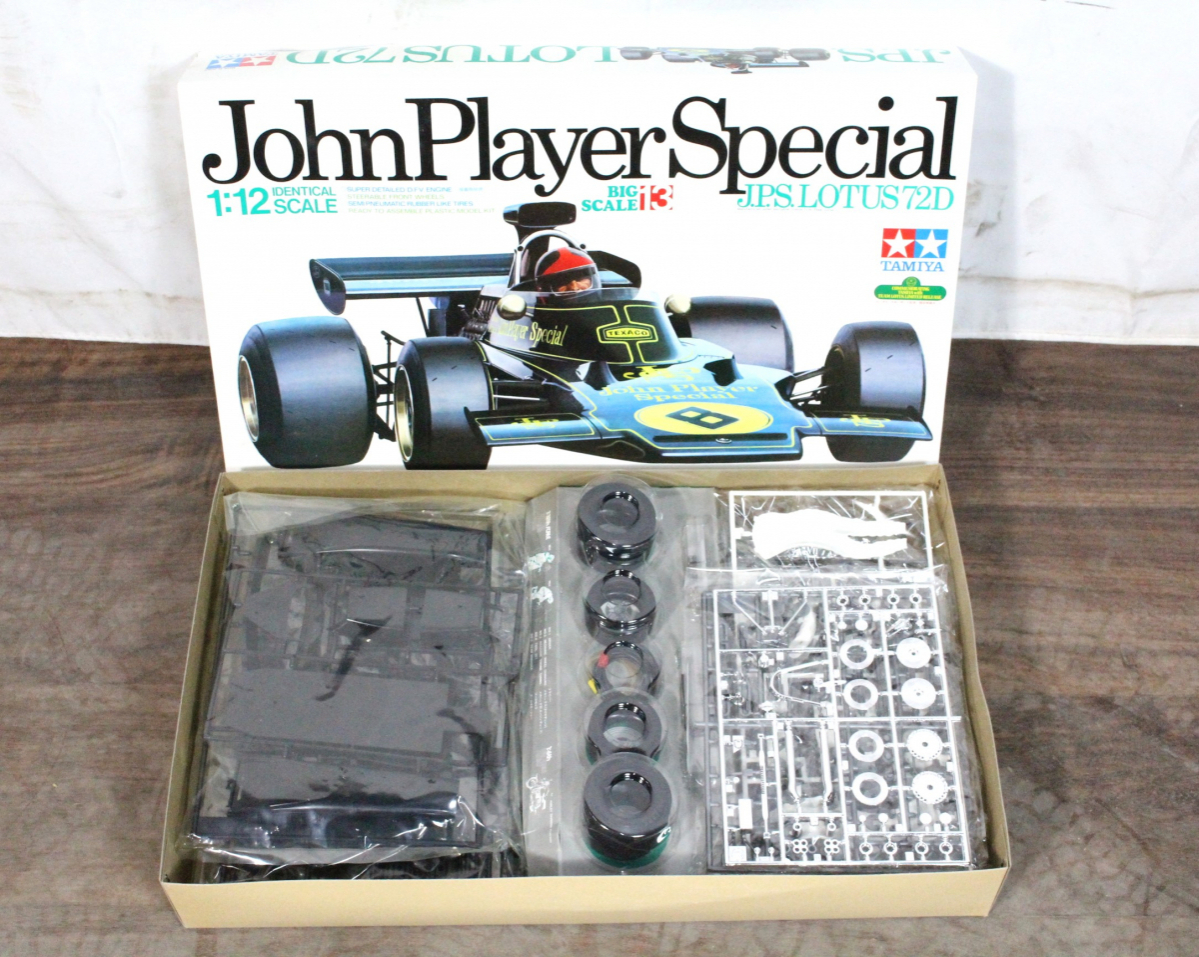 【ト長】未組立 TAMIYA タミヤ John Player Special ジョンプレイヤースペシャル レーシングカー グランプリシリーズ F-1 IA308IOE72_画像1