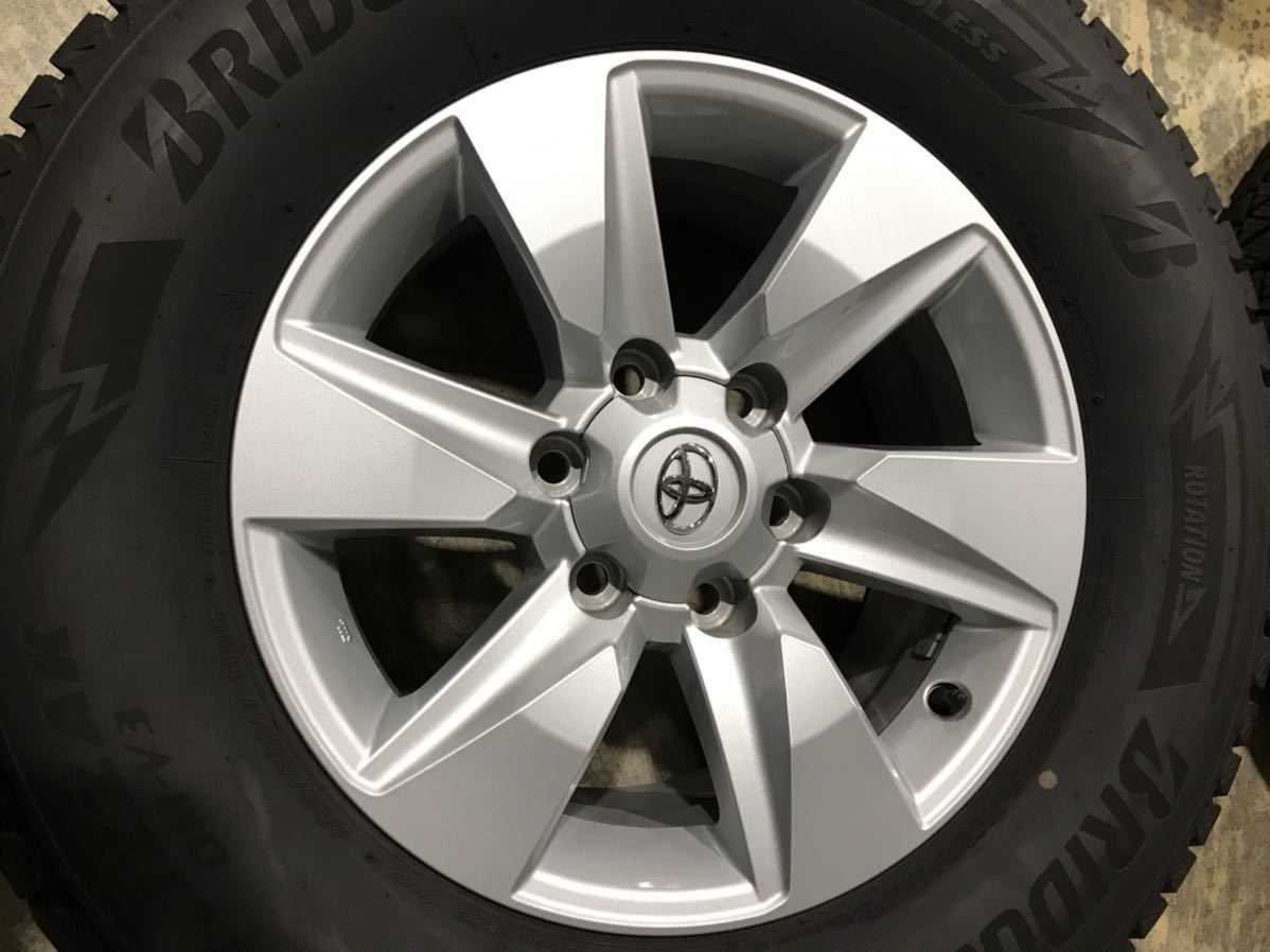 【中古品】ブリヂストン スタッドレス BLIZZAK DM-V3 265/65R17 トヨタランドクルーザープラドTRJ150W純正17インチホイール4本セット_画像2