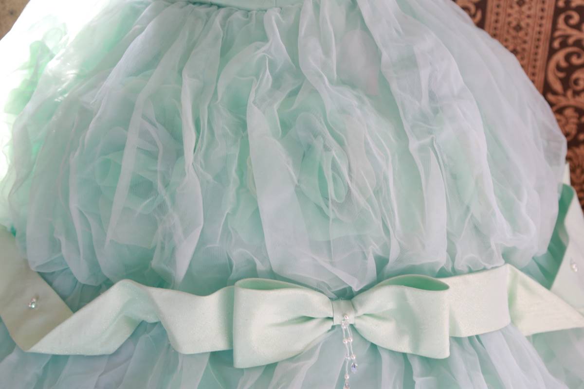 Aya na tureayanachu-ru высококлассный свадебное платье 11 номер L размер бледный зеленый Tiffany голубой цветное платье 