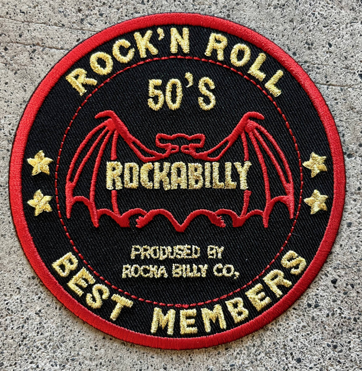 ASAHIKAWA ROCKABILLY旭川アサヒカワロカビリーワッペン蝙蝠コウモリクリームソーダペパーミント50s80s_画像1