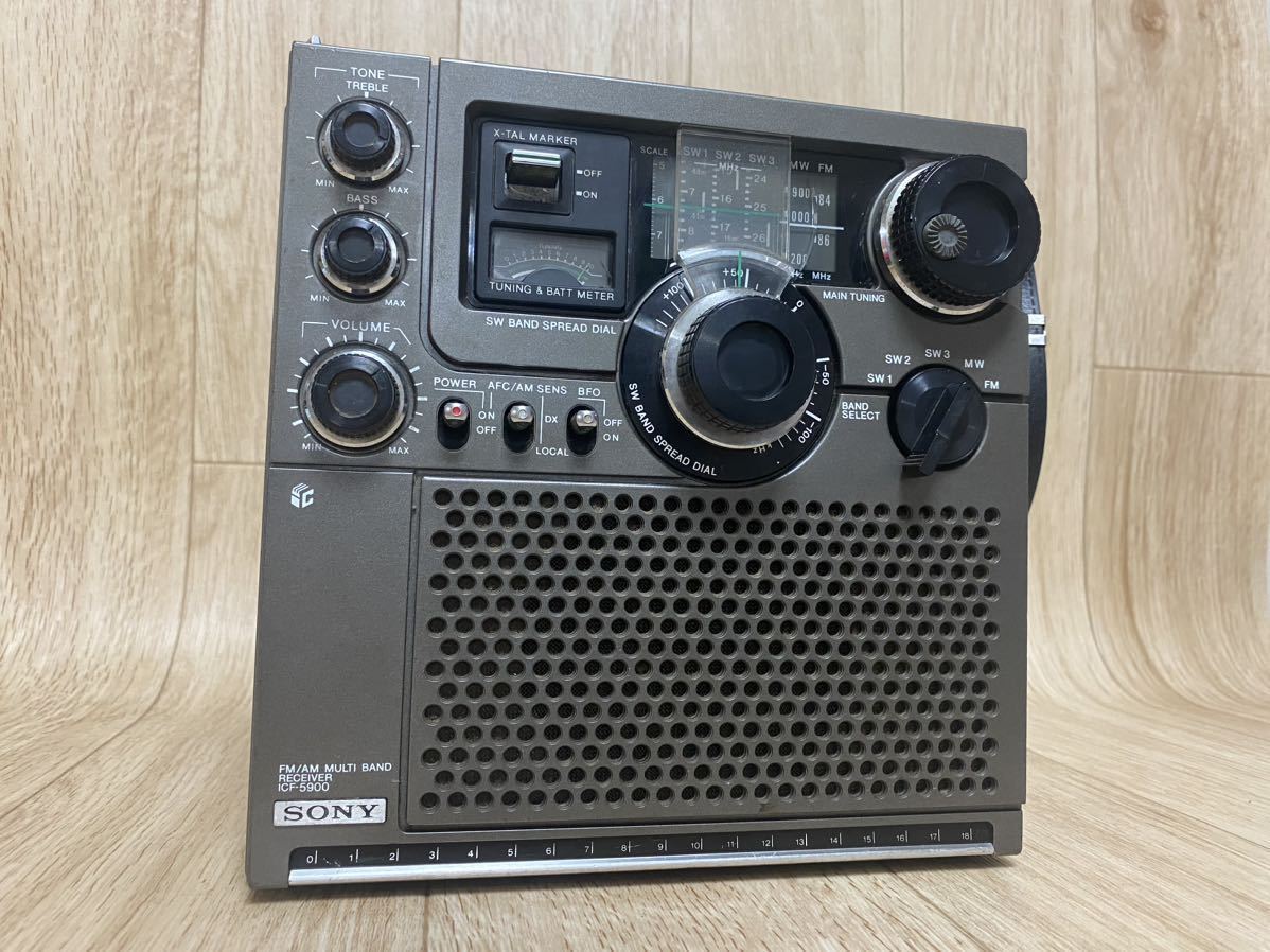 電池蓋欠品有り】 SONY ソニー スカイセンサー ICF-5900 通電 電池蓋欠品有り】 SONY ソニー スカイセンサー ICF-5900 通電