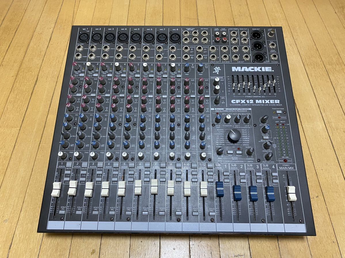 used analog mixer MACKIE CFX12 MIXER body only / electrification has confirmed / present condition goods / Junk 