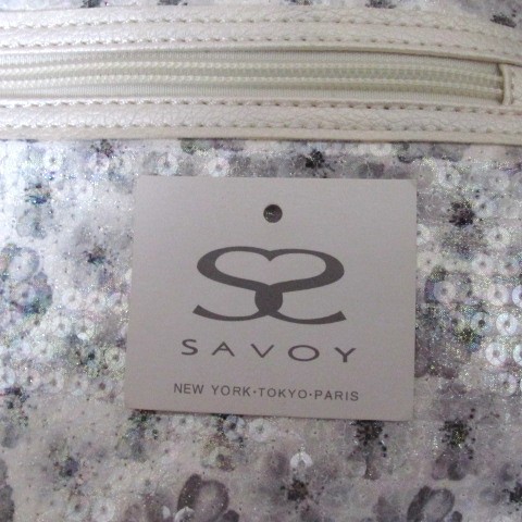 ☆新品☆SAVOY　サボイ　 スパンコール花柄　小ぶりなショルダーバック