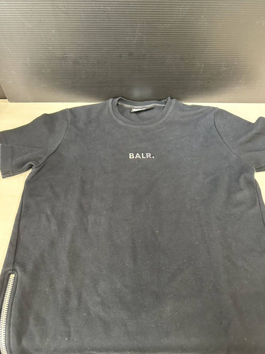 BALR. ボーラー スウェット セットアップ ブラック 黒 ロゴプレート メンズ ハーフパンツ Tシャツ _画像8