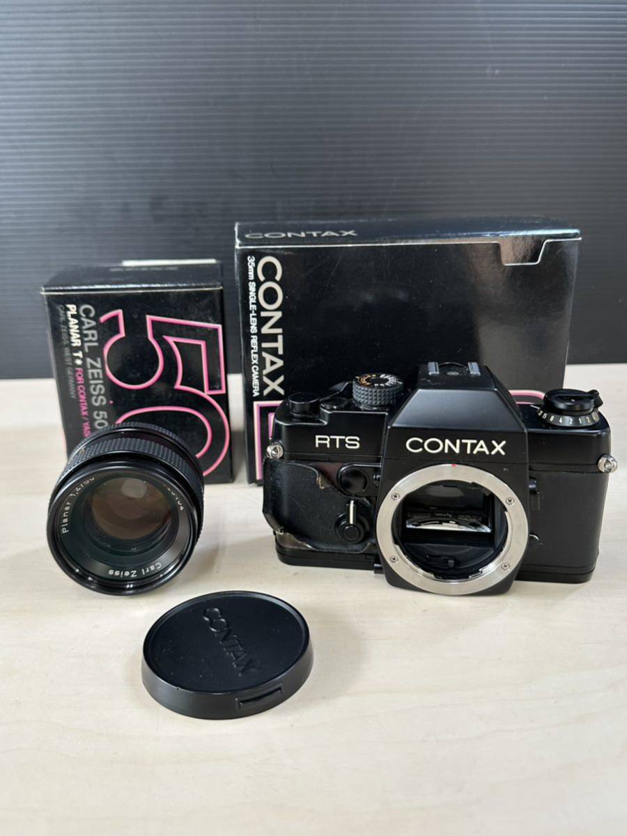 CONTAX RTS コンタックス ボディ フィルムカメラ carl Zeiss planar 1.4/50 レンズ 付き_画像1