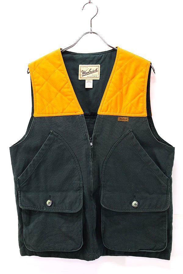 Used 00s Wool Rich Blaze Orange × Green Hunting Vest Size M 古着