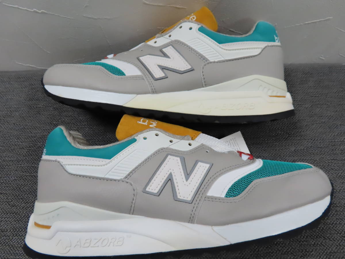 新品未使用　NEW BALANCE M9975CN 別注【CONCEPTS】【MADE IN U.S.A.】【Dワイズ】 ニューバランス M9975 CN GRAY/TEAL/WHITE　納品書完備 _画像2