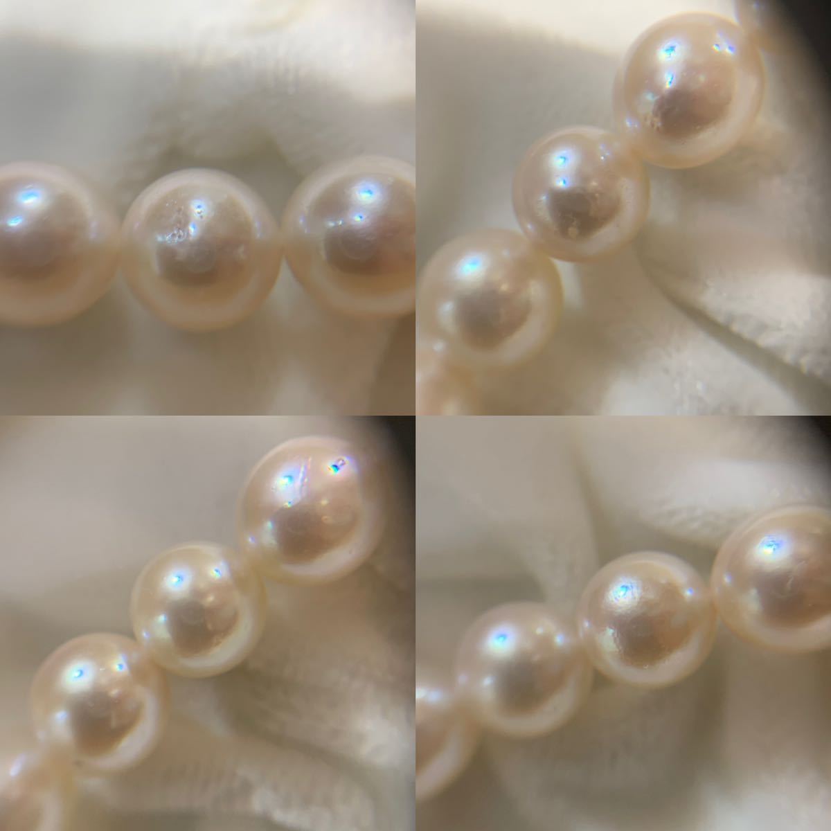 【D4010】パールネックレス 鑑別書付 直径 8.5mm〜9.0mm 本真珠 アコヤ 真珠 パール 木箱 アクセサリー シルバー _画像4