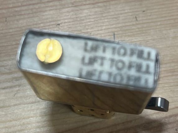 【D4844-3】ZIPPO オイルライター PAT.2032695 ライター ジッポー 未使用中古品 ※石を入れておらず火花未確認。フリントホイール作動確認_画像8