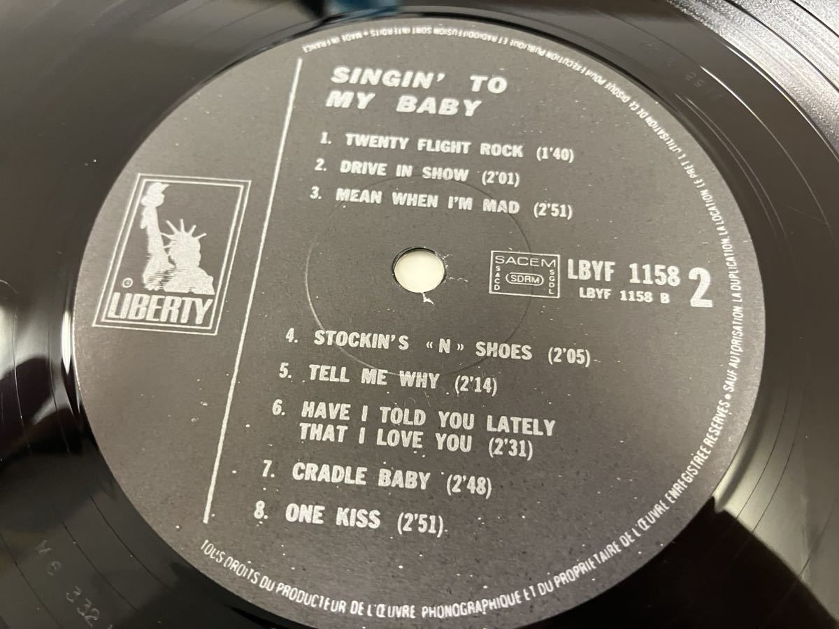 Eddie Cochran★中古LP仏盤「エディ・コクラン～Singin’To My Baby」_画像5