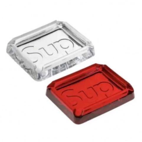 新品 未使用 未開封 シュプリーム supreme 灰皿 アッシュトレイ 赤 透明 2個セット 20SS 貴重 レアの画像2