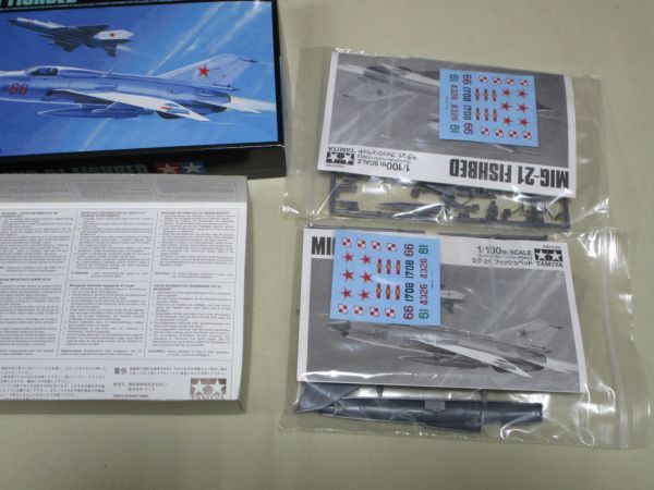 1/100 TAMIYA（タミヤ） MIG　ミグ21　フィッシュベッド　２機分　プラモデル_画像2