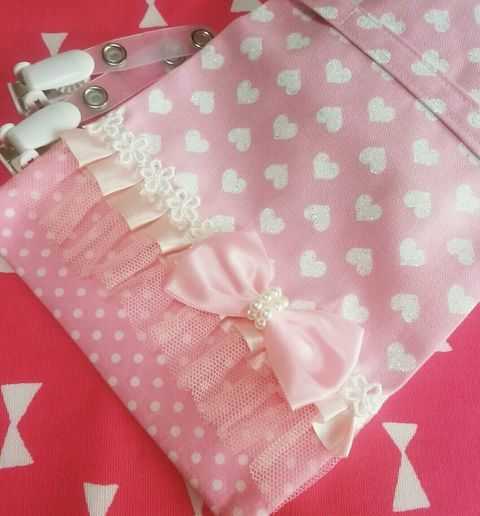  postage included hand made movement pocket lame Heart pink 