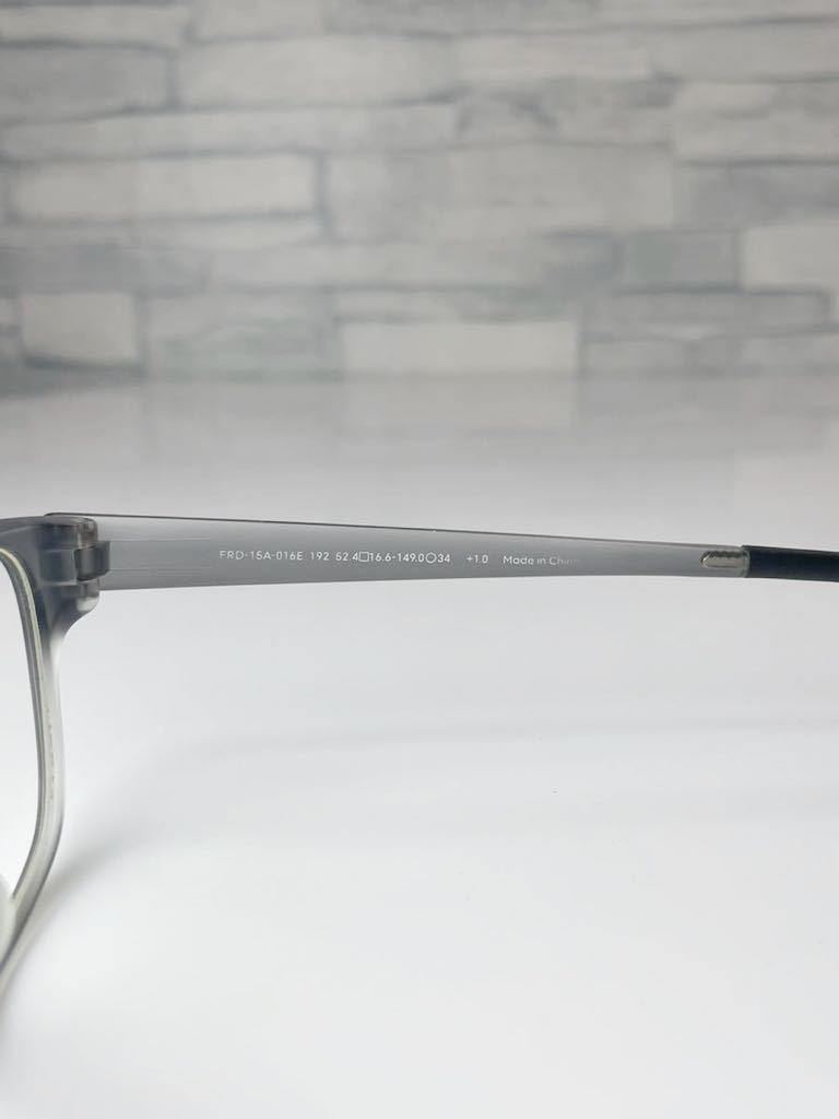 JINS READING GLASSES 度数 +1.0 FRD-15A-016 ジンズ ウェリントン型 グレー 老眼鏡 良品_画像4