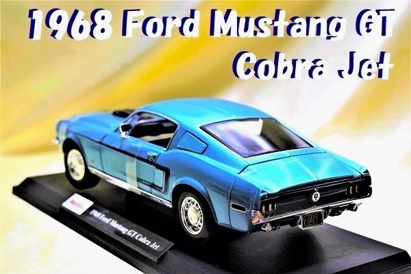 新品マイスト1/18【Maisto】◆1968 Ford-Mustang GT Cobra Jet◆シボレー/ポルシェ/フェラーリ/BMW/アウディ/オートアート/京商/ブラーゴ_画像3