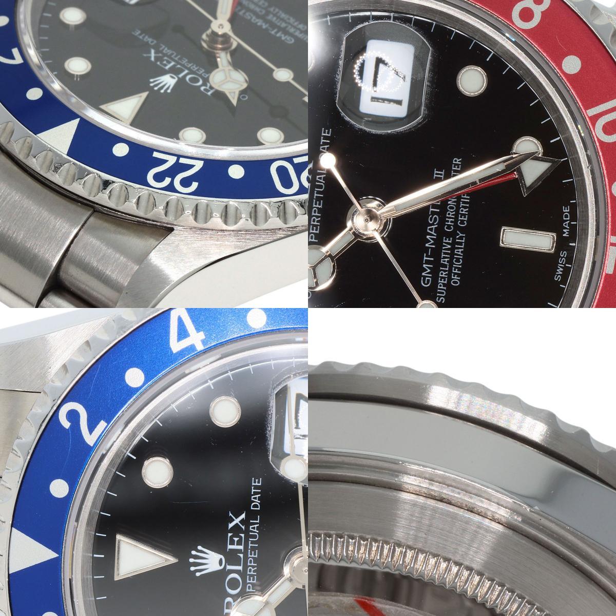 ROLEX ロレックス 16710 GMTマスター2 青赤ベゼル 腕時計 ステンレススチール SS メンズ 中古_画像9