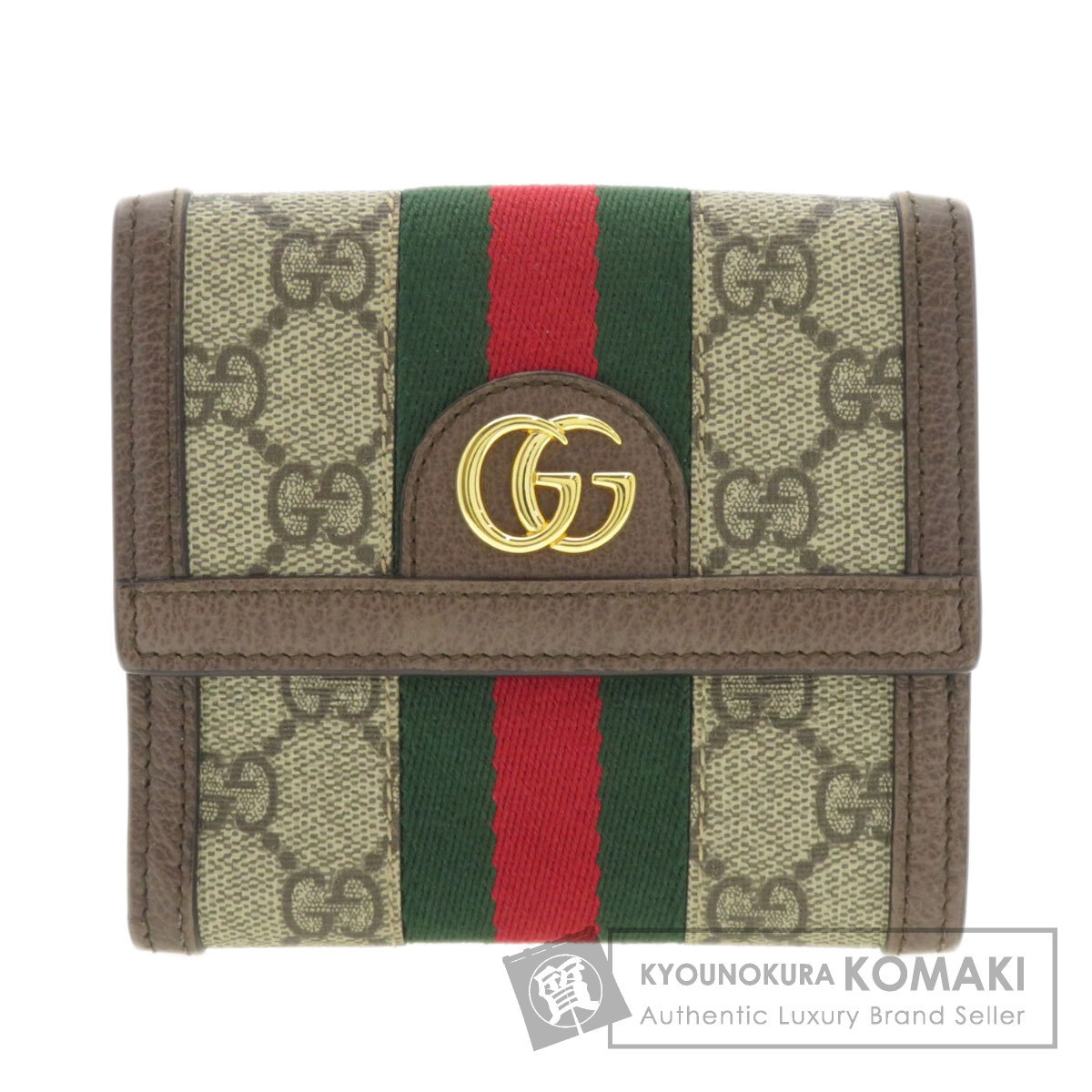 GUCCI グッチ 523173 オフディア 二つ折り財布（小銭入れあり） レザー レディース 中古