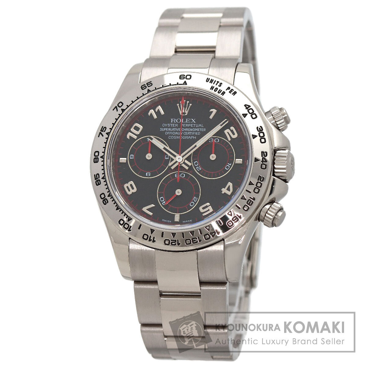 ROLEX ロレックス 116509 コスモグラフ デイトナ ブラック アラビア 腕時計 K18ホワイトゴールド K18WG メンズ 中古