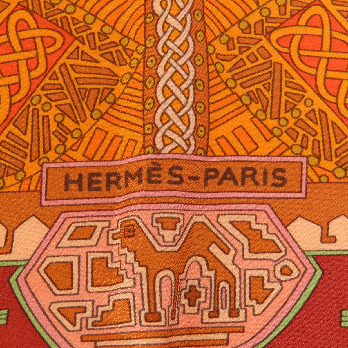 HERMES エルメス カレ90 SUR UN TAPIS VOLANT 空飛ぶ絨毯に乗って スカーフ シルク レディース 中古_画像4