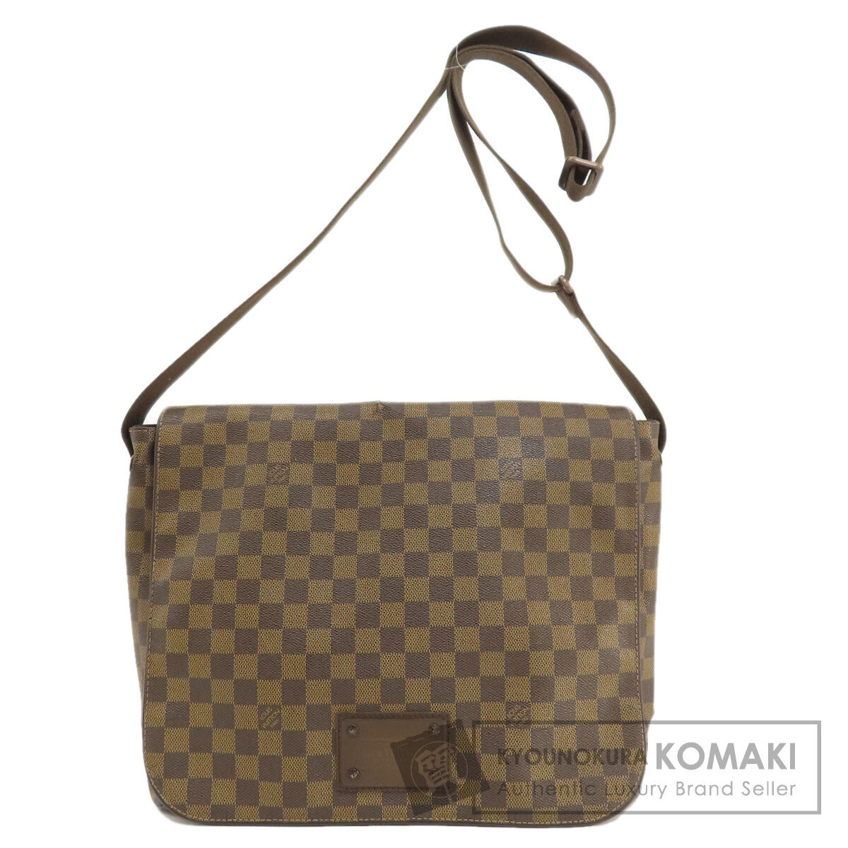 LOUIS VUITTON ルイヴィトン N51212 ブルックリンGM ダミエ エベヌ ショルダーバッグ ダミエキャンバス メンズ 中古