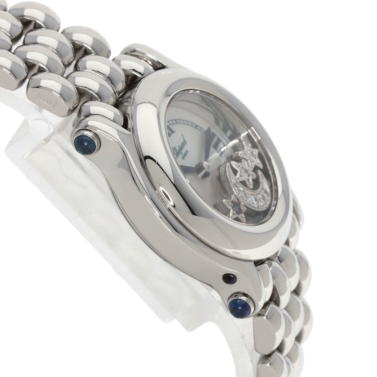 Chopard ショパール 27/8250-23 ハッピースポーツ ダイヤモンド 腕時計 ステンレススチール SS レディース 中古_画像6