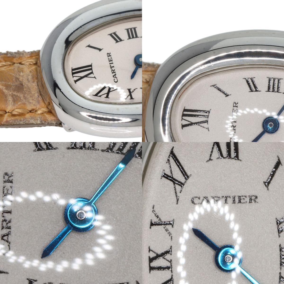 CARTIER カルティエ W1518956 ミニベニュワール 腕時計 K18ホワイトゴールド クロコダイル レディース 中古_画像10
