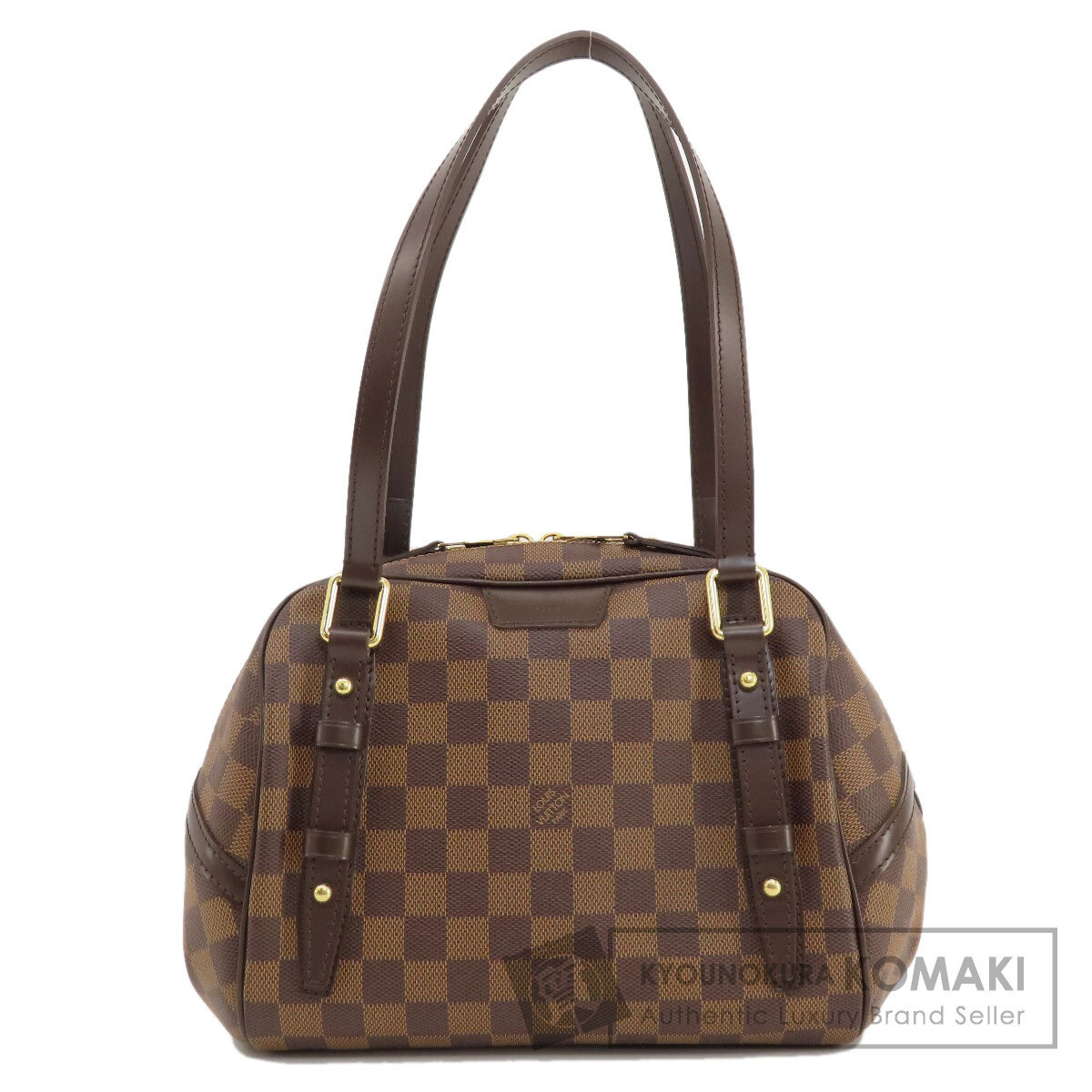 LOUIS VUITTON ルイヴィトン N41157 リヴィントンPM ダミエ エベヌ ハンドバッグ ダミエキャンバス レディース 中古_画像1