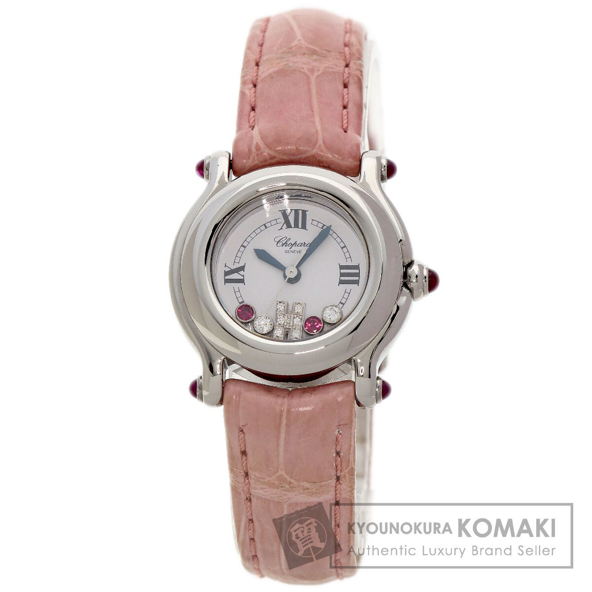 Chopard Chopard 27/8245-21 happy спорт бриллиант наручные часы нержавеющая сталь кожа женский б/у 