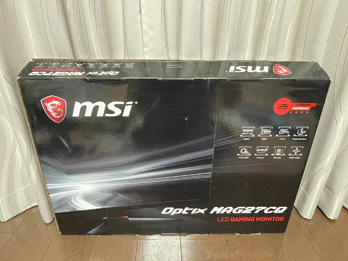 【訳アリ】 MSI Optix MAG27CQ　ゲーミングディスプレイ ブラック ［27型 /ワイド /曲面型（湾曲ディスプレイ） /WQHD(2560×1440）］_画像1