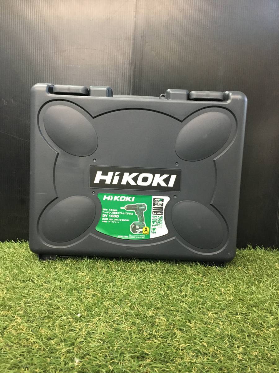 【未使用品】HiKOKI(日立工機) 18Vコードレス振動ドライバドリル(充電器、マルチボルトバッテリー2個つき) DV18DD(2XC) / ITLJ72KXLO84の画像1