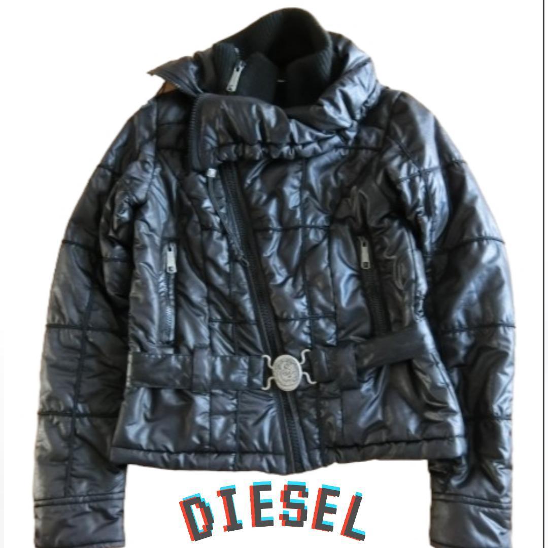 美品！DIESEL ディーゼル　中綿入り　黒ジャケット　衿二重