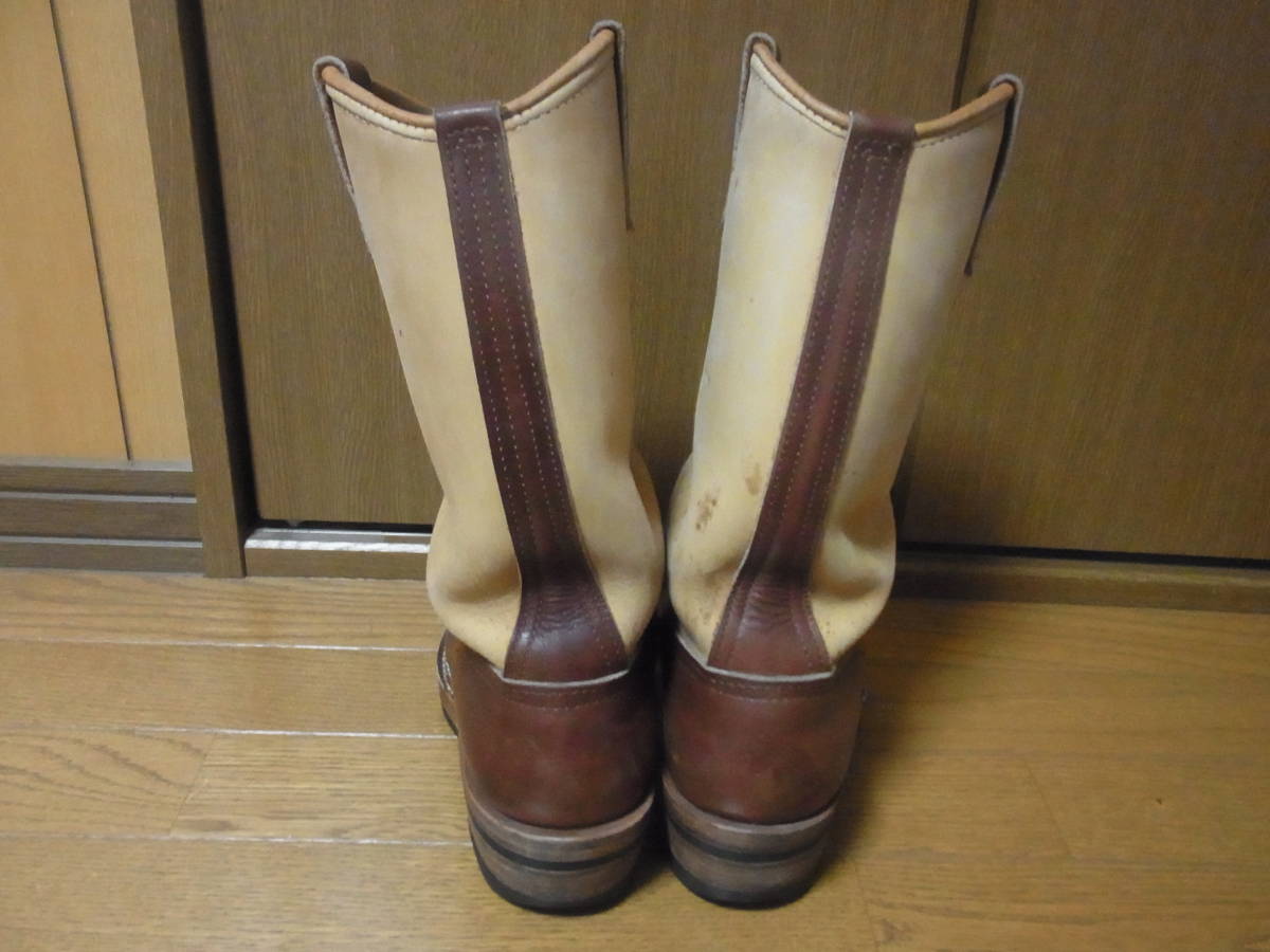 242-1/THE FLAT HEAD/フラットヘッド/別注/WESCO/ウエスコ/ヌバックレザー切替/ウエスタンボス/ペコスブーツ/6E/約24cm _画像3